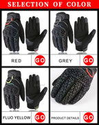 Autumn Winter Motorcycle Riding Gloves for Women Men Warm Fall-proof Windproof Moto Glove Colorful Reflective Touchscreen Glove