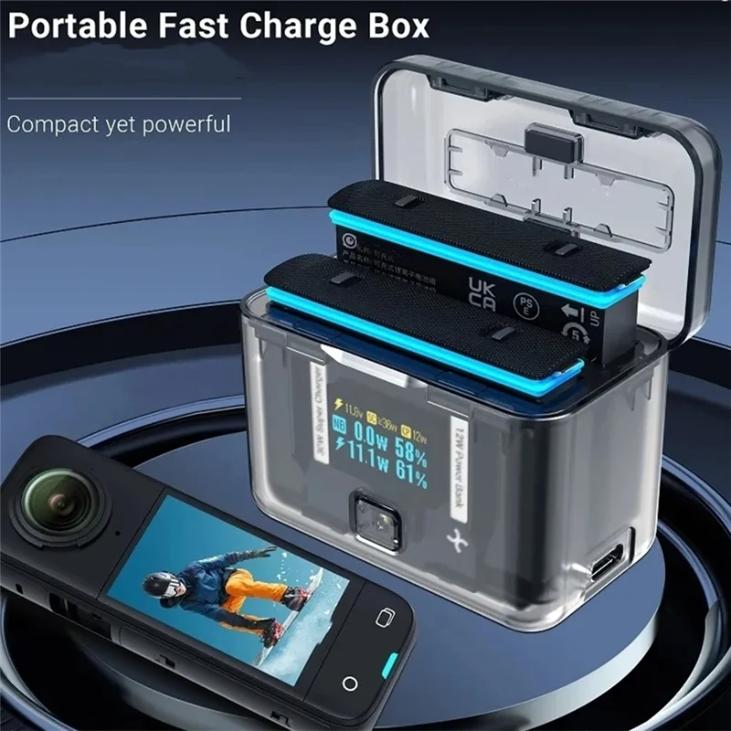 A99E-Charging Butler Two-Way Smart For Insta360 Acepro2 Fast Charging Battery Portable Charger