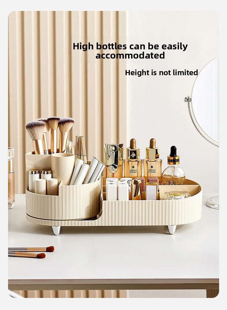 Large capacity fashionable and high-end cosmetics storage box for women's home and desktop, simple cosmetics storage box