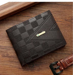 Men's Wallet Casual Short Wallets Youth Fashion Soft PU Leather Business Credit ID Card Holder Billfold Purse Mini Money Bag