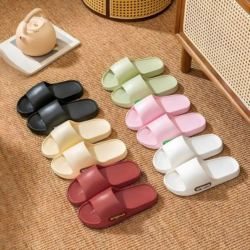 Men's Non-Slip Slippers for Women Summer New Indoor Home Soft Bottom Middle-Aged and Elderly Couples Bathroom Bathing Slippers for Men