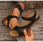 Women's Sandals 2025 Summer Sandals Women Heels Sandalias De Mujer Casual Wedges Footwear Summer Shoes Woman Soft Heeled Sandals