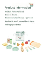 wooden Kitchen toy wooden tableware Food Sets toy  role play Educational Cosplay preschool gifts for kids Kitchen Accessories