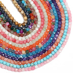 7-8mm Faceted Cube Beads Tourmaline Picture Jasper Agate Turquoise Amethyst Stone Beads for Jewelry Making Diy Accessories