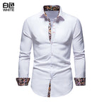 Men's Shirt with Collar White Shirts Man Long Sleeve Men's Shirts Mens Polo Shirts for Men Famous Brands Camisa Social Masculina