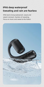 Handsfree Headset Bluetooth Noise Canceling Sports Waterproof Compatible HiFi Stereo Ear Hook Wireless Single Earphone Driving