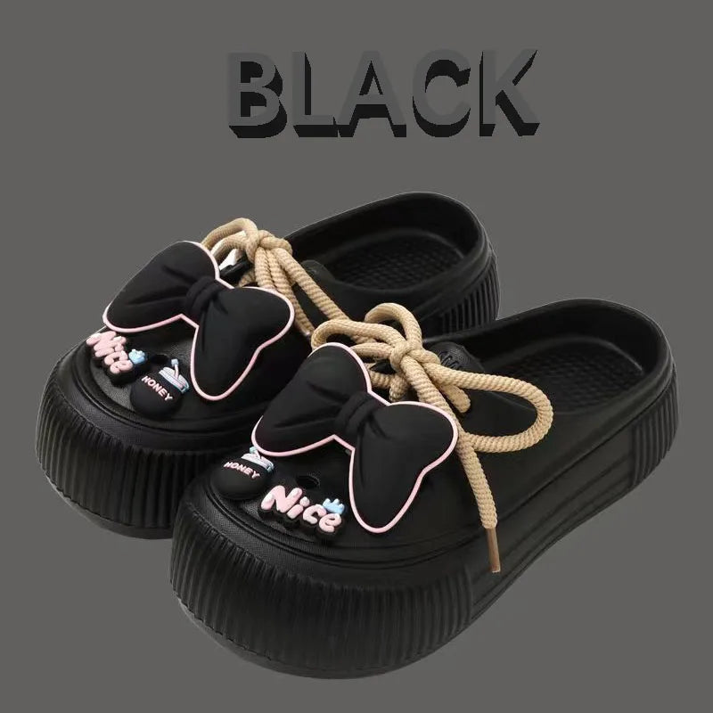 New Sandals DIY  Platform Sandals for Women 2025 Summer Thick Sole Beach Sandals Woman Flowers Non Slip EVA Clogs Garden Shoes