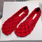 Women Sandals Luxury Brand Designer Flat Sandals for Women Fashion Woven Hollow Loafers Summer 2025 Comfort Beach Casual Shoes