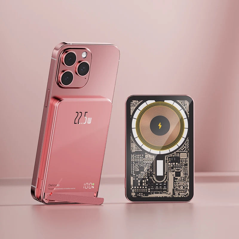 2024 New High quality aluminum alloy Power Banks Backup Battery Macsafe Powerbank Magnetic Wireless Phone Charger