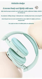 Fashionable Bluetooth wireless headphones, over-ear, deep bass, sports stereo, high fidelity, long battery life, universal