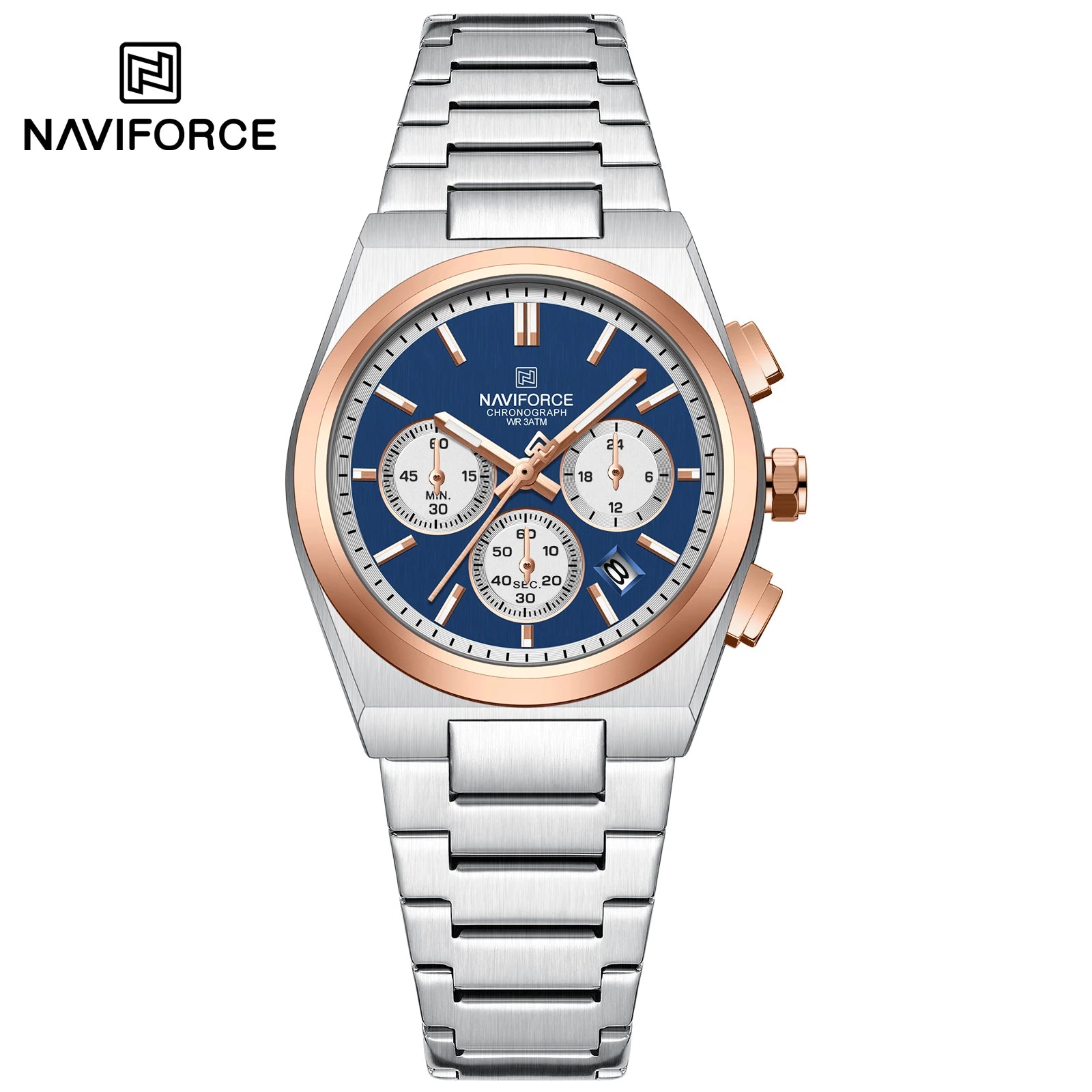 NAVIFORCE Luxury Couple Watches Set - Men's And Women's Fashion Quartz Wristwatches Waterproof Stainless Steel 2025 New Arrival
