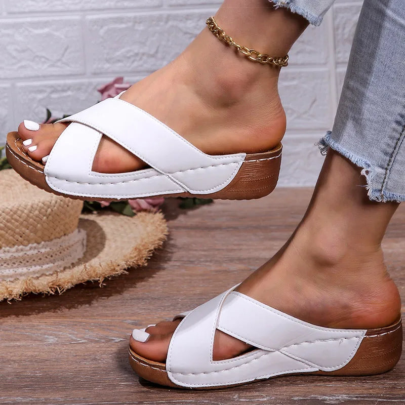 Women's Sandals 2025 Summer Shoes Women Heels Sandals Casual Indoor Outdoor Women Slippers Summer Sandals Heeled Sandalias Mujer