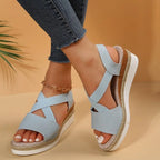 Summer Woman's Sandals Fashion Open Toe Women Wedges Sandals Comfortable Beach Shoes Outdoor Anti-Slip Platform Shoes for Women