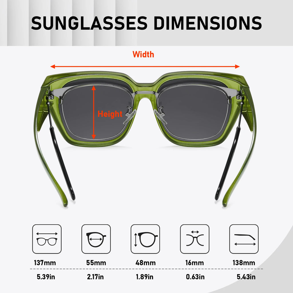 Sunglasses set, anti-glare glasses, polarized sunglasses for myopia, anti-UV sunglasses