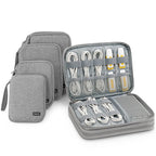 Electronics Protective Storage Bags for Cable Organizer Bag Handheld Tech Pouch for Tablet Phones & Power Banks Organizador Case
