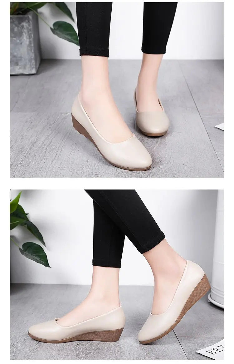 spring autumn Woman Flats High Quality Fashion Women Shoes Round Toe non Slip shoes Rubber Ballet Plus Size Cozy footwear ﻿