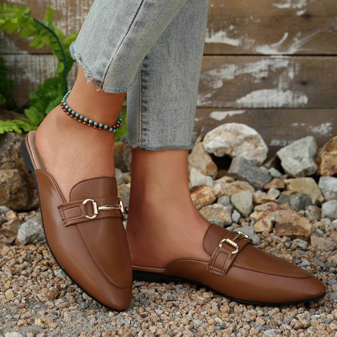 Women Slippers Spring Autumn Summer Flat Slip-On Slippers Lightweight Open-Toe Sandals Elegant Fashion Women Shoes Slides Women