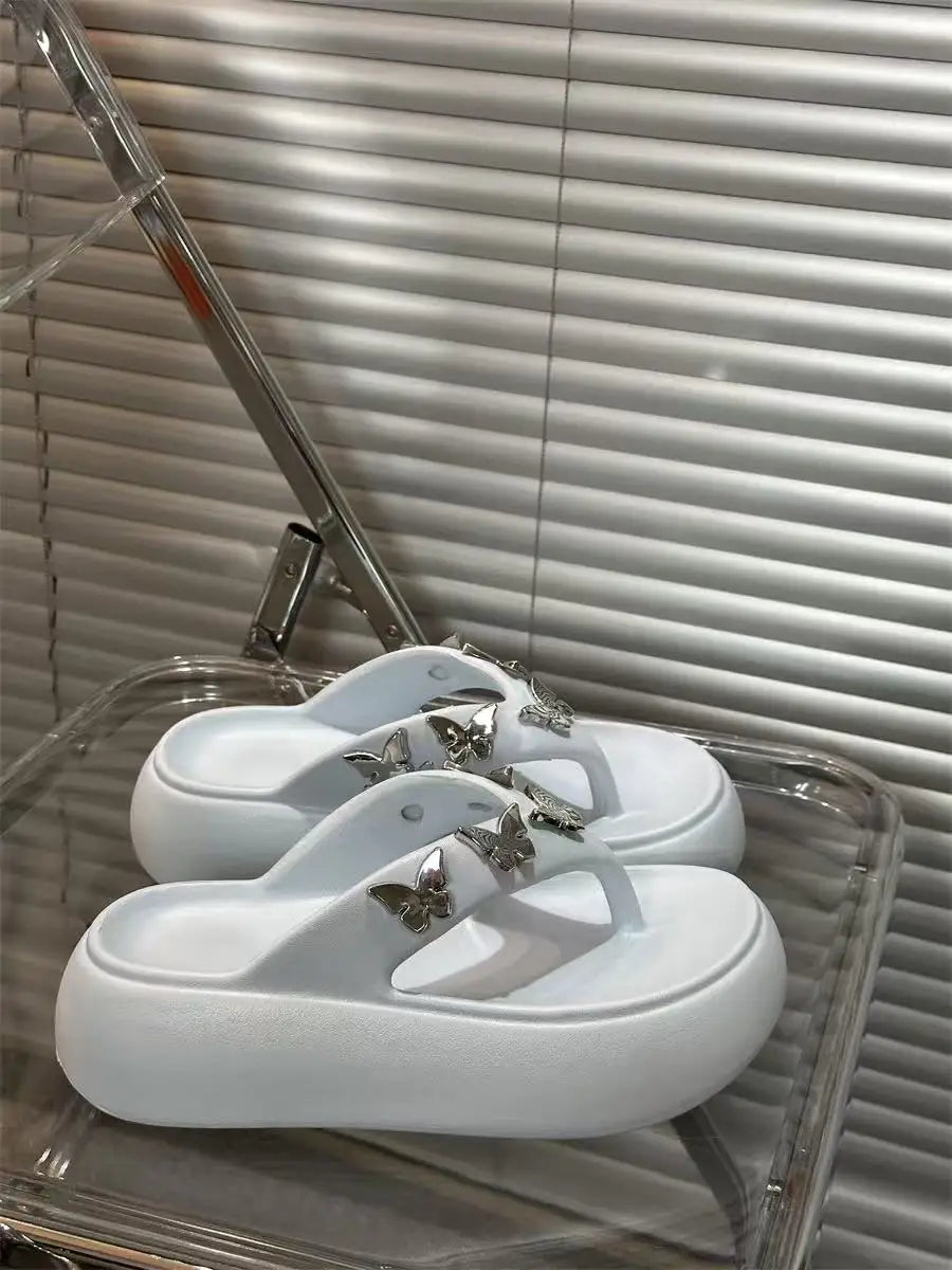 Woman flip flops Popular Design Shoes 2025 trend Casual Platform Sandals non-slip Outdoor slippers Unique features Flat sandals