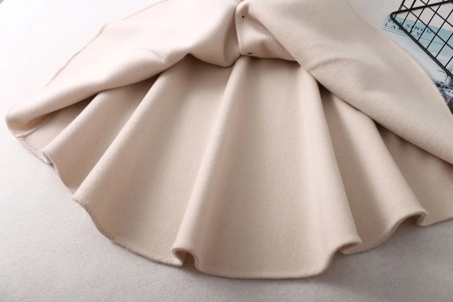 Winter Christmas Girls Woolen Coat  Woolen Cape Fox Fur Collar Kids Jacks for Girls Baby Girl Winter Cloths  Girls NewYear Coat