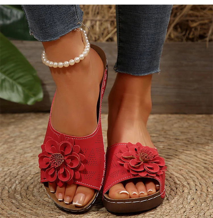 Women's Sandals Wedges Heels Sandals Summer 2025 Platform Sandalias Mujer Soft Heeled Slippers Summer Shoes Woman Footwear Women