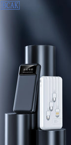 New Style BCAK power bank 20000mAh self-contained cable fast charging mini mobile phone gift mobile power supply