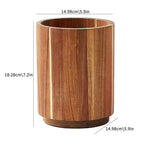 Kitchen Counter Cutlery Box Wooden circular Cooking Tool Rack Round Spatula Storage and Sorting Box Storage Bucket