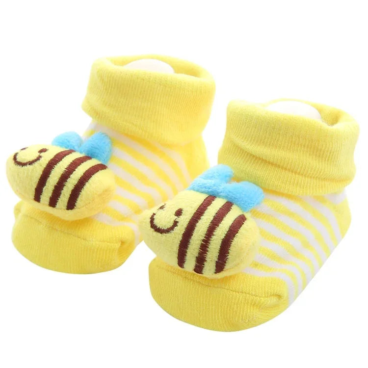 Fall Winter 0-1 Year Old Baby Socks Cute 3D Cartoon Doll Socks Warm Cute Socks Baby Girl Boy Socks