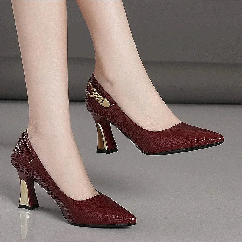 Fashion Women High Heels Shoes Sexy Pointed Toe Elegant Dress Sandals Woman 2025 New Spring Designer Party Trend Pumps Zapatos