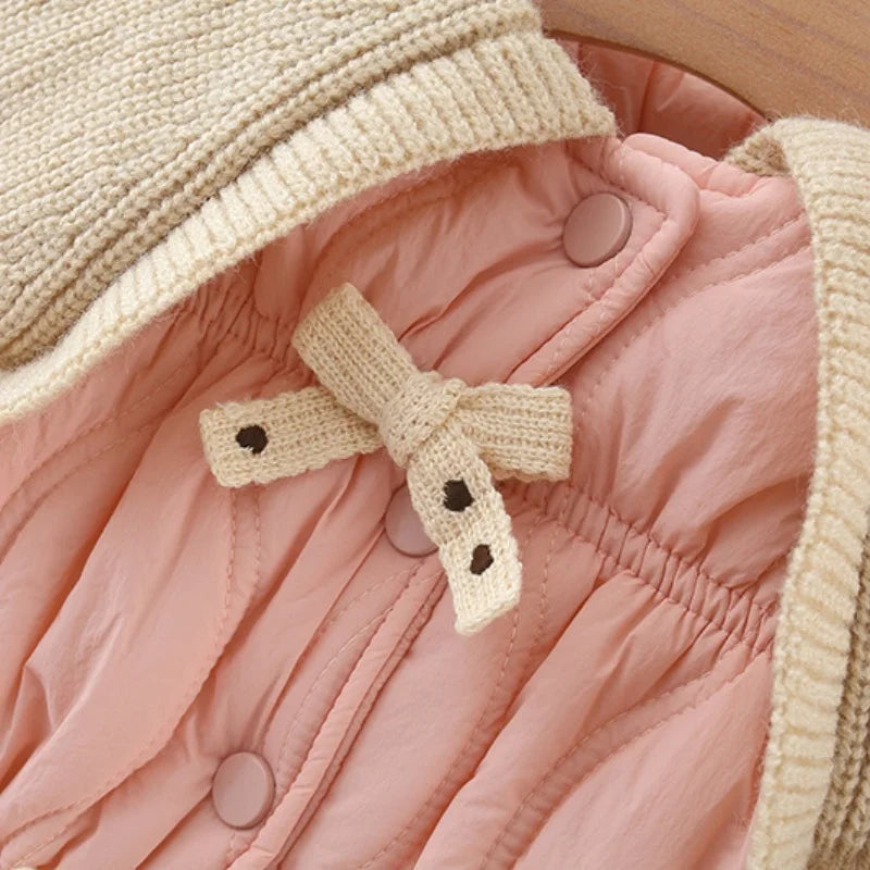 Winter Clothes for Girls Baby Girl Cotton Coat Winter Children S Bow Cute Coat Cotton Coat Girls Clothing