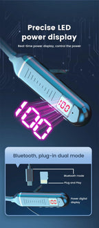 Wireless Earphones 5.3 Neckband Headphones Gaming LED Display Stereo Sports Headset Halter Waterproof Magnetic Earbuds