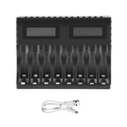 M16KBattery Charger LCD Display Smart Intelligent 8-Slot Chargers for AA/AAA NiCd NiMh Rechargeable Batteries AA AAA Charger
