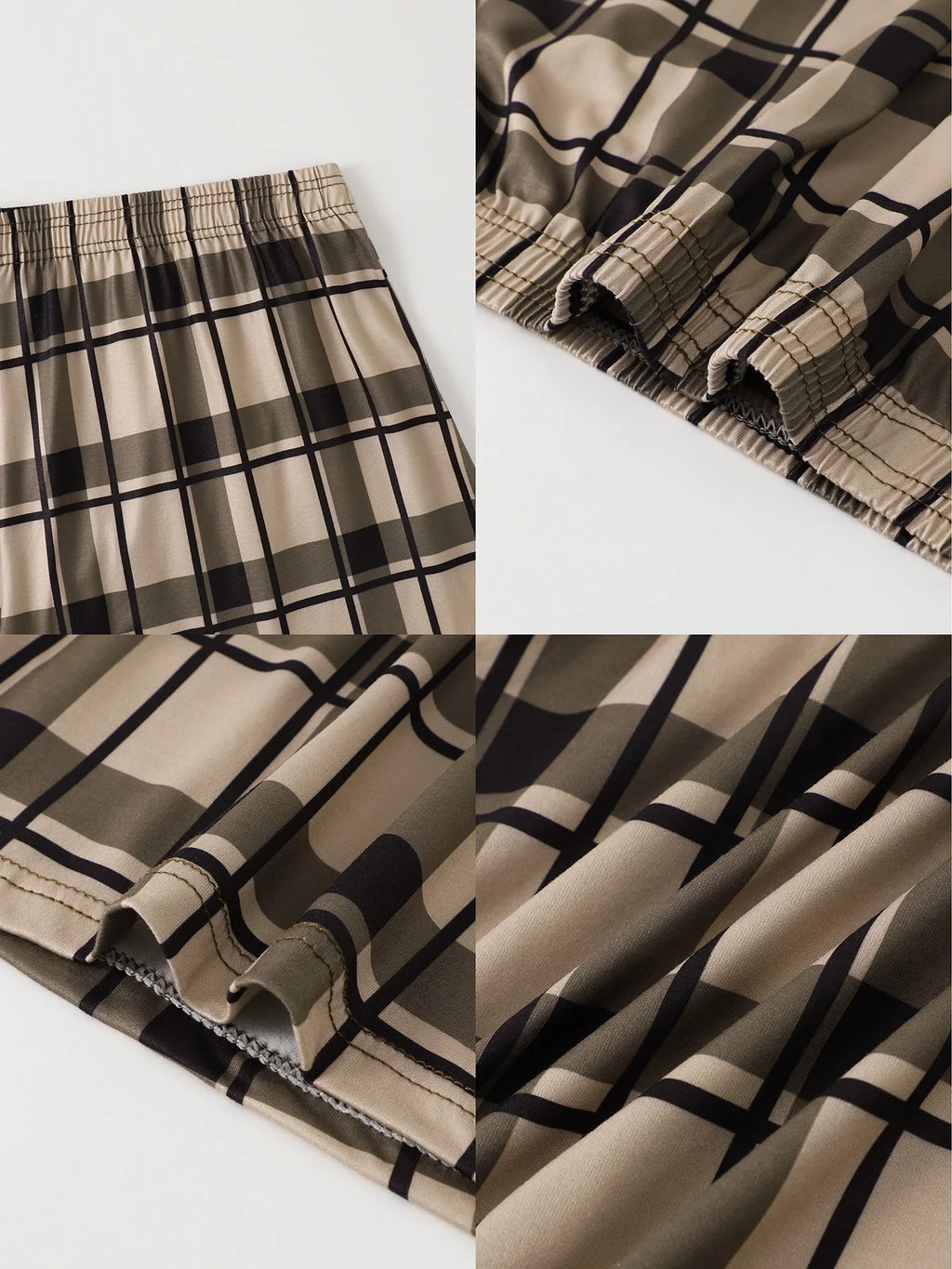 Men Panties Men's Polka Plaid Pants with Flat Corners Loose and Comfortable Skin Friendly Fat Pants Breathable Men Underpant