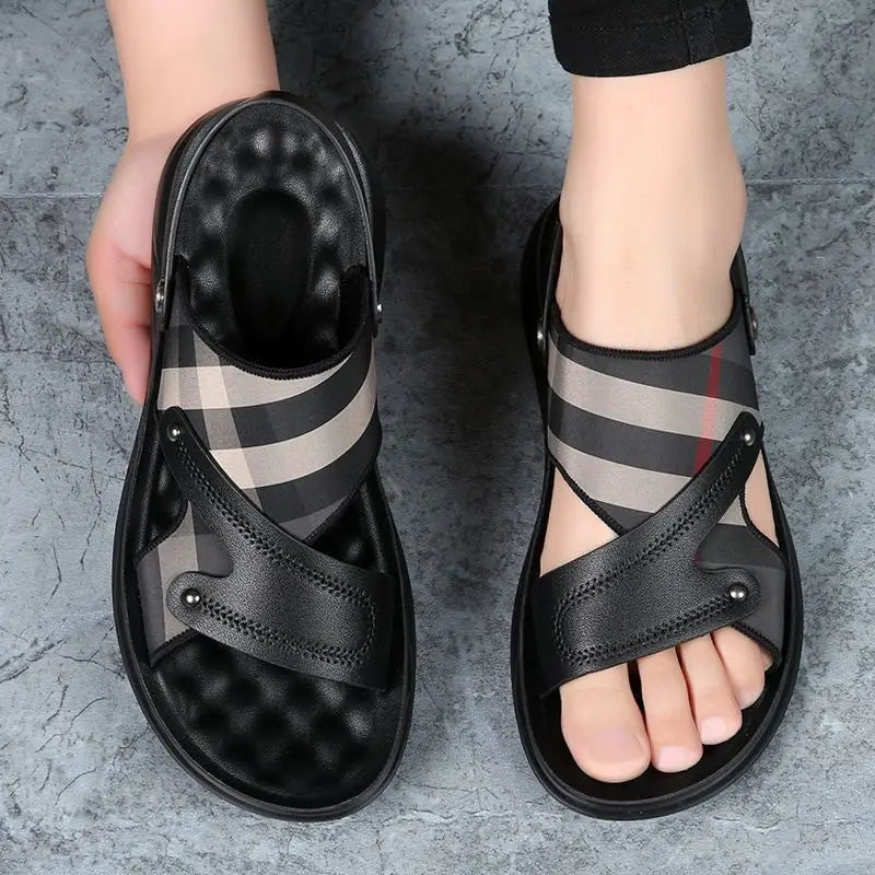 High-end Men's Sandals New Summer Sandals Men's Wear-Resistant Non-slip Soft Sole Outdoor Dual-purpose Sandals