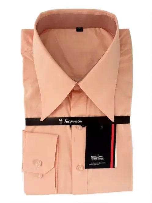 Men's shirt design retro trendy brand long pointed shirt - men's authentic retro appearance custom shirt