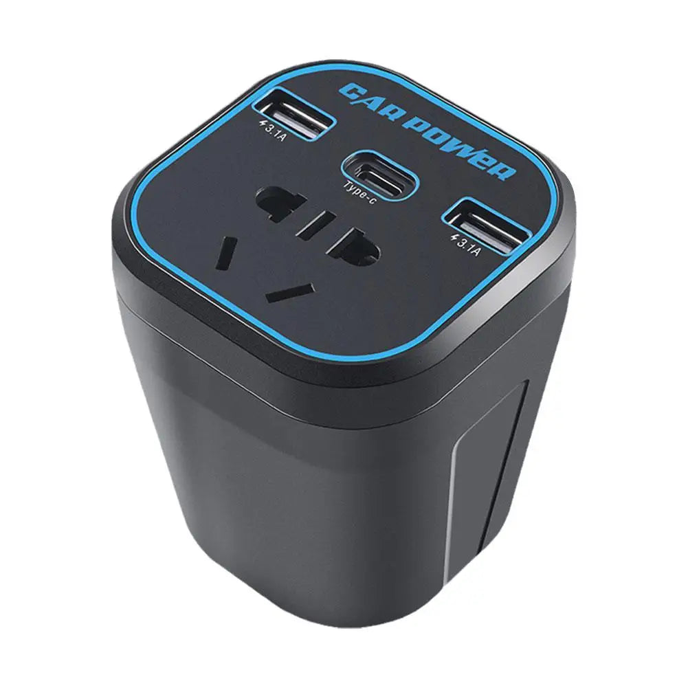 12V/24V TO 220V Converter Car Power Inverter Type-C Multi-function Charger Socket 3.1A Fast Charger Car Power Converter