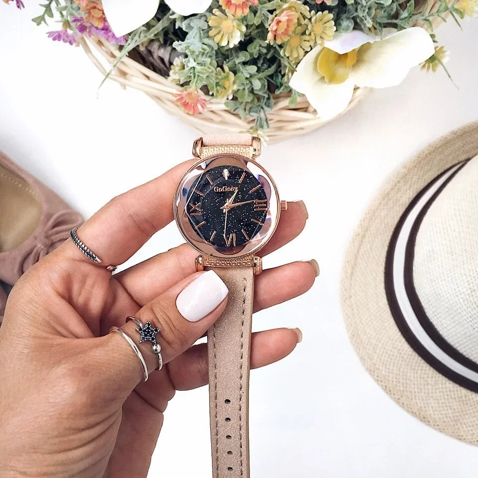 Women Watches Watch for Women Ladies Starry Sky Quartz Wristwatch  Montre Femme Reloj Mujer Horloges Vrouwen Relógio Clocks