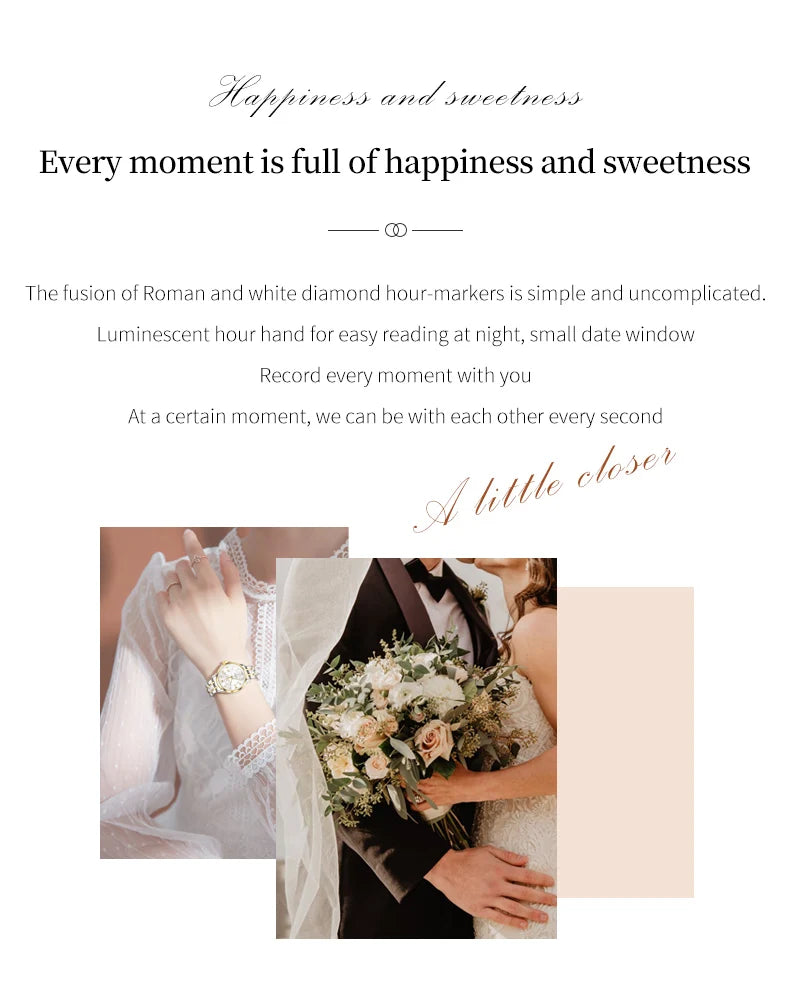 OLEVS 2906 Couple Watch Original Roman Scale Diamond Dial Luxury Quartz Watch For Men Women Rhombus Strap Waterproof Hand Clock