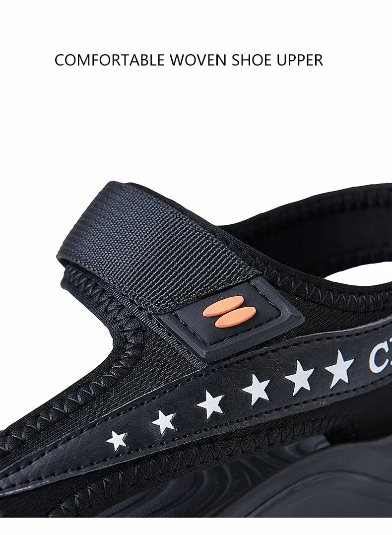 Classic summer sandals for men and women, lightweight and breathable, with Velcro trendy sandals, open-toe sandals