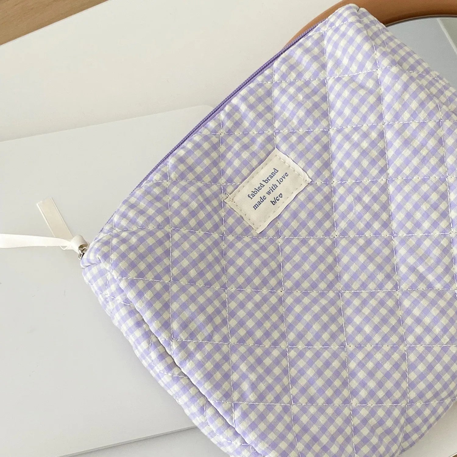 Large Capacity Cotton Makeup Bag Women Sweet Cosmetics Storage Bag Portable Travel Toiletry Bag Brushes Cosmetic Bag