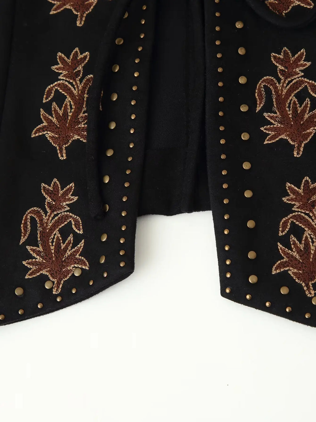 Women Fashion Embroidery Vest Suede Texture V-neck Waistcoat Sleeveless High Street 2025 New Vests Coat Female Tank Top