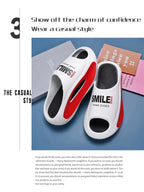 New Men Slippers Slides with a Sense High Aesthetic Value External Wear Anti Slip Thick Bottom, Beach Cool Slippers for Men