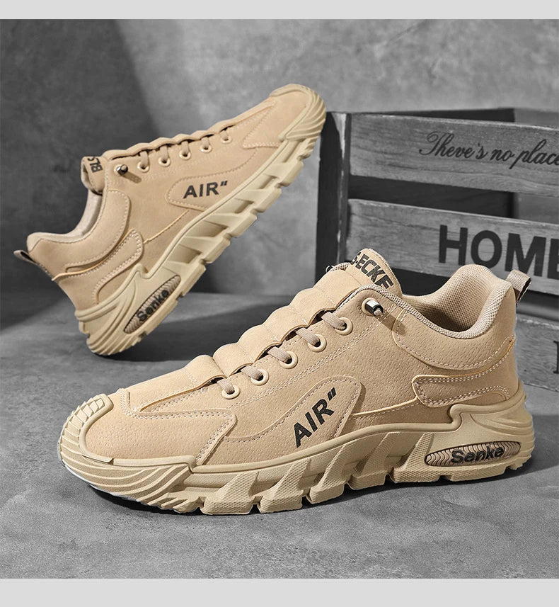 Men's Work Shoes 2025 New Sle Breathable Slip-On Anti-Slip Wear-Resistant Casual Sports Shoes Thick Bottom Labor Protection