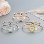 Women's Small Dial Wristwatch, Female Bracelet Watch, Quartz, Leisure, Popular, Elegant Clock, Golden Relojes, Hour, Ladies