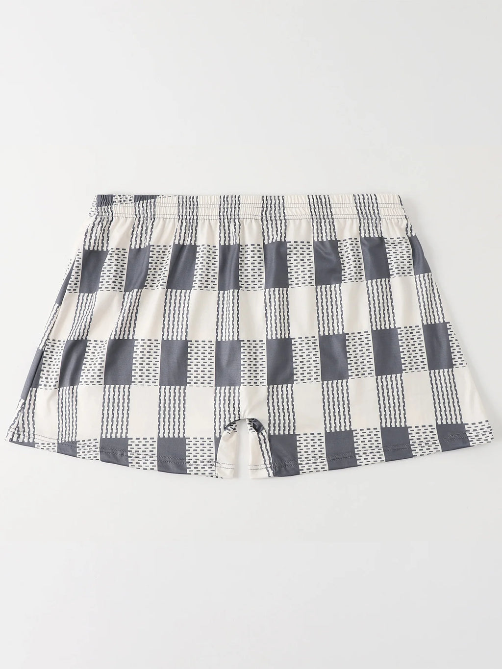 Men Panties Men's Polka Plaid Pants with Flat Corners Loose and Comfortable Skin Friendly Fat Pants Breathable Men Underpant