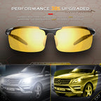 Fishing Sport Sunglasses Men Polarized UV400 Aluminum Rectangle Rimless Sun Glasses Photochromic Night Vision Eyewear