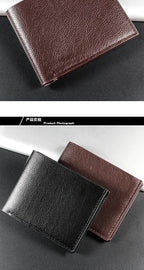 Men's Wallet Genuine Leather Men Wallets Premium Product Real Cowhide Wallets for Man Short Black Walet Portefeuille Homme