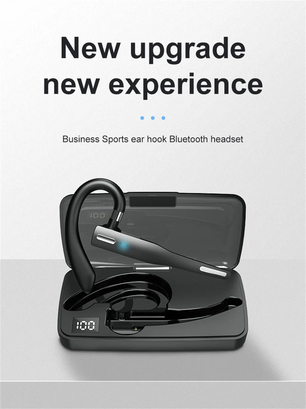 Wireless Bluetooth Headset Earphones 5.1 Single Handsfree For Driving HD Call Noise Headphone Microphone Business Headset