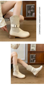 2026 New High Heels Women Boots Winter Punk Gothic Women’s Boots Fashion Elegant Retro Pumps Designer Woman Boots Fashion 42