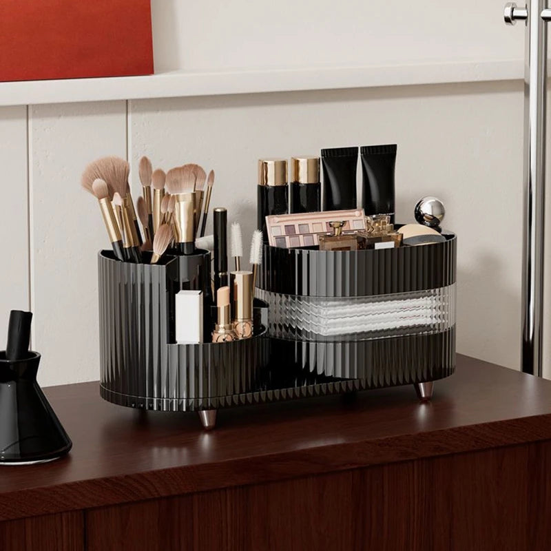 360° Rotating Cosmetic Storage Box Makeup Drawer Organizer Dresser Skincare Products Storage Box Sundries Sorting Container