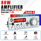 Handsfree 80W Amplifier Bluetooth DIY MP3 Decoder board 12V Wireless Car MP3 Player Record USB TF AUX FM Radio Folder Switching